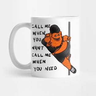 Gritty Call Me When You Want Pole Dance Mug